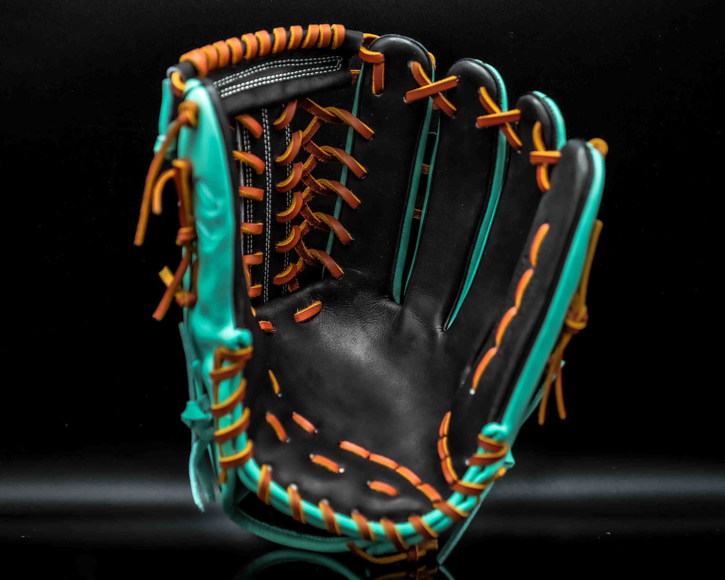 Deep pocket Wagyu leather outfield glove designed for secure catches and control