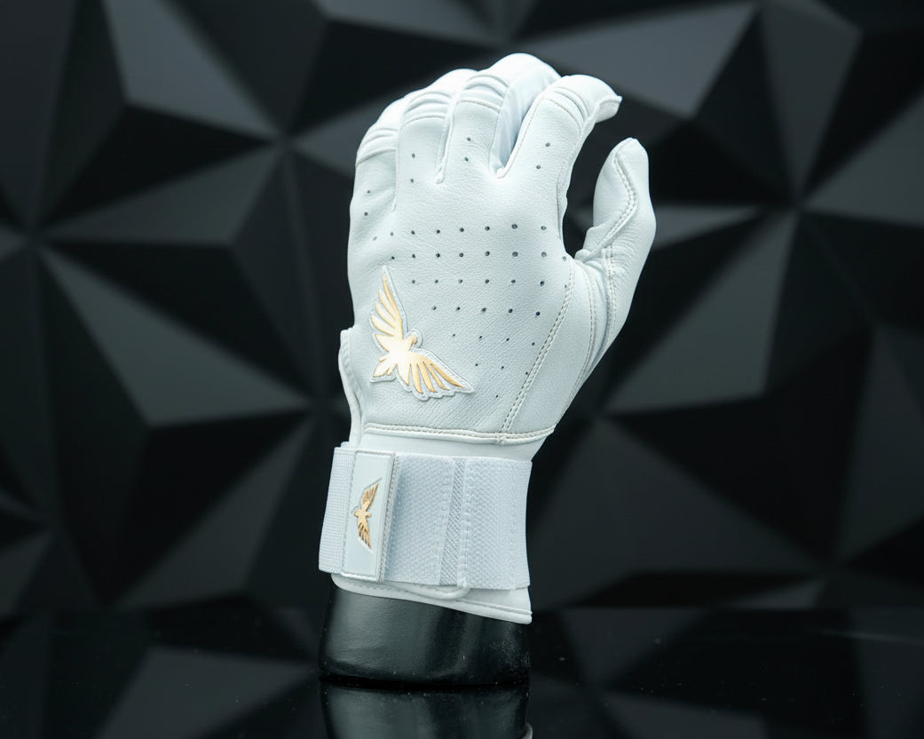 Premium white batting gloves